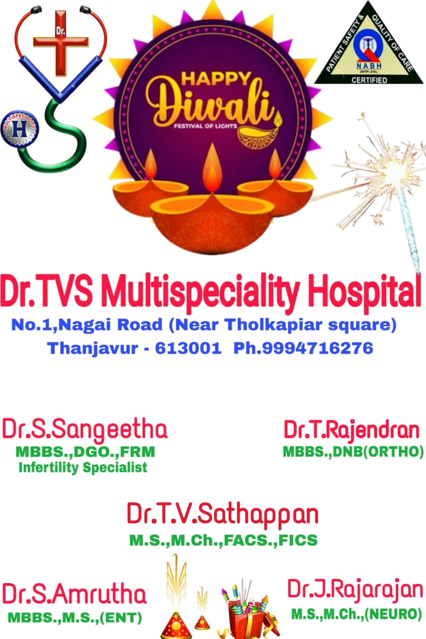 Diwali celebration at Dr. TVS Multispeciality Hospital